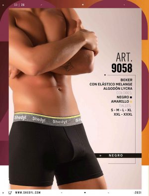 Codigo: 9058 -- Boxer Shedyl -- Boxer con Elastico Melange Algodon Lycra