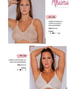 Codigo: 289 -- mi alma lenceria -- Corpiño en Fantasia c/Lycra, s/Costura y Tazas Premoldeadas