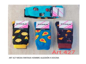 Codigo: 427 -- didar -- Media Fantasia Hombre Algodon X DOCENA