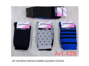 Codigo: 428 -- didar -- Media Fantasia Hombre Algodon X DOCENA