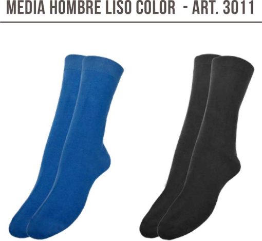 Codigo: 3011 -- mundo medias -- Media Hombre Liso Color