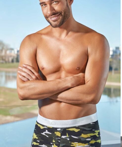 Codigo: 11 -- kaury men -- Boxer de algodón estampado con elástico personalizado