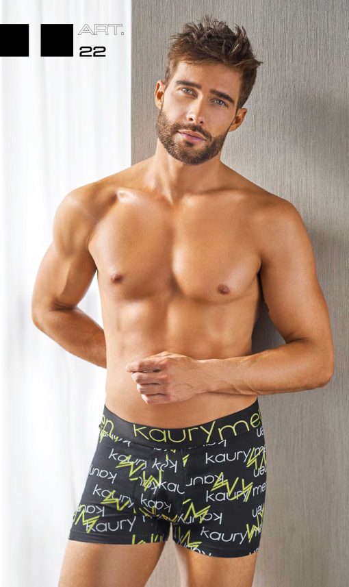 Codigo: 22 -- kaury men -- Boxer de algodón estampado con elástico personalizado