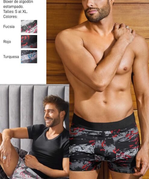 Codigo: 23 -- kaury men -- Boxer de algodón estampado