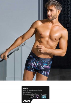 Codigo: 26 -- kaury men -- Boxer de algodón estampado.