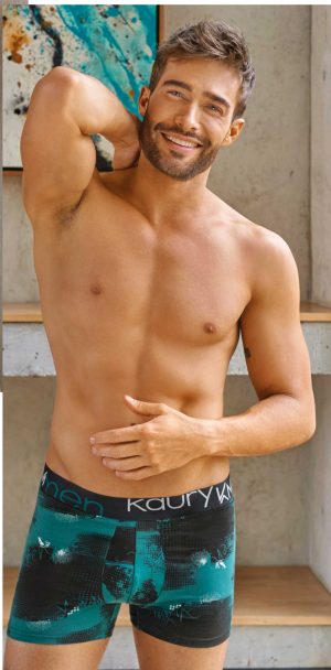 Codigo: 27 -- kaury men -- Boxer de algodón estampado con elástico personalizado