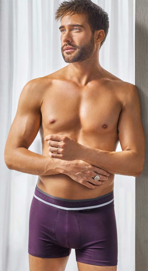 Codigo: 34 -- kaury men -- Boxer de algodón liso y elástico personalizado - Image 2