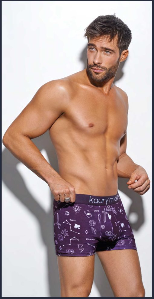 Codigo: 35 -- kaury men -- Boxer de algodón estampado con elástico personalizado. - Image 3