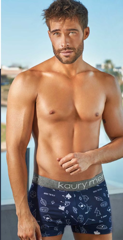 Codigo: 35 -- kaury men -- Boxer de algodón estampado con elástico personalizado.