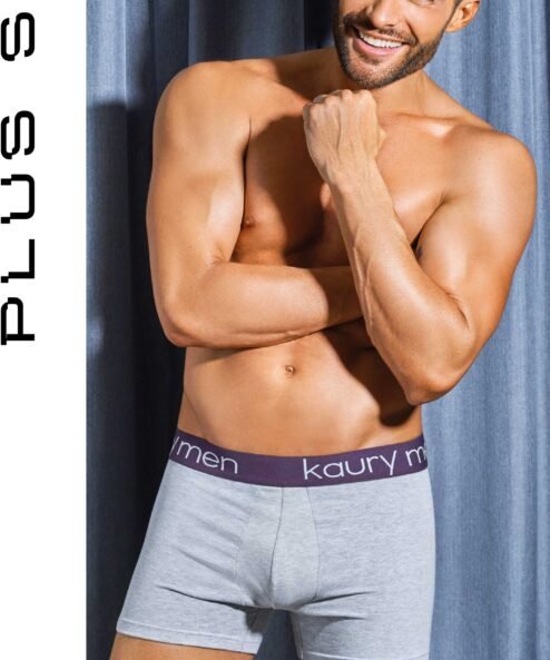 Codigo: 37P -- kaury men -- Boxer de algodón liso y elástico personalizado