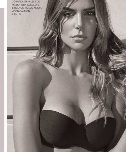 Codigo: 5098 -- lody lenceria -- CORPIÑO STRAPLESS MICROFIBRA TAZA SOFT