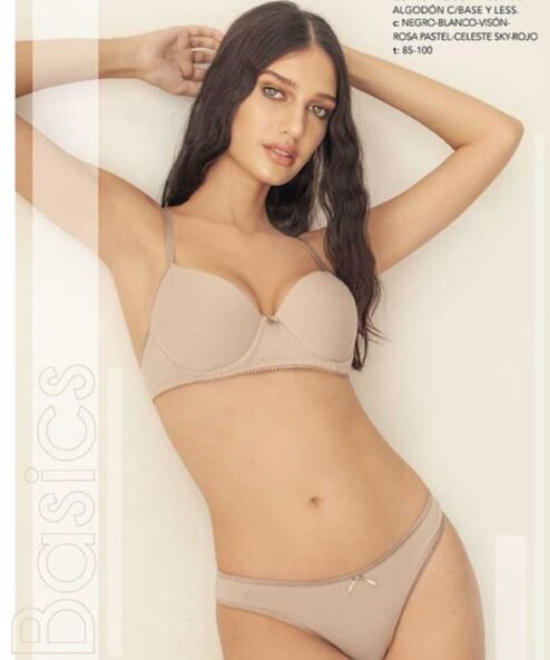 Codigo: 5160 -- lody lenceria -- CONJUNTO SOFT PUSH DE ALGODÓN C/BASE Y LESS