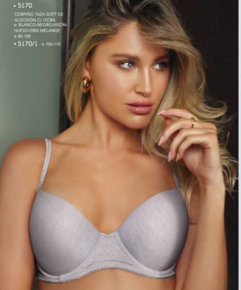 Codigo: 5170 -- lody lenceria -- CORPIÑO TAZA SOFT DE ALGODON C/LYCRA