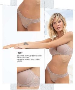 Codigo: 5259 -- lody lenceria -- CONJUNTO SOFT PUSH DE MICROF . Y PUNTILLA C/LESS