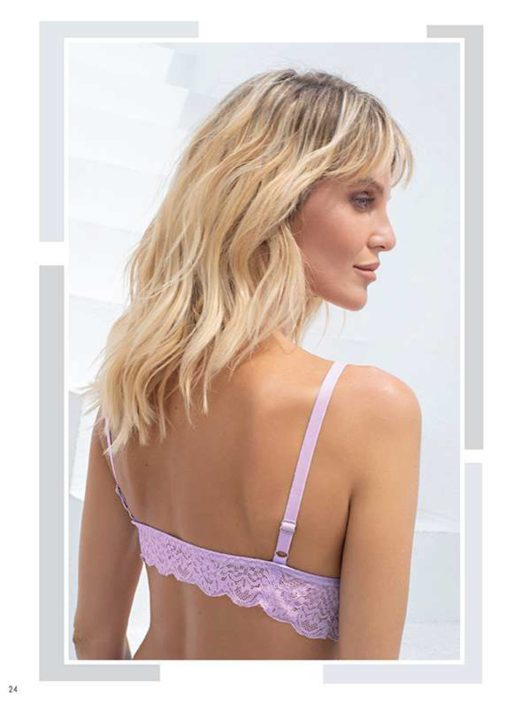 Codigo: 5328 -- lody lenceria -- CONJUNTO TRIANGULITO SOFT DE PUNTILLA Y MICROFIBRA CON BASE Y LESS - Image 2