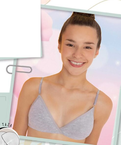 Codigo: 3001 -- marey lenceria -- corpiño top teens algodon con lycra liso con taza desmontable