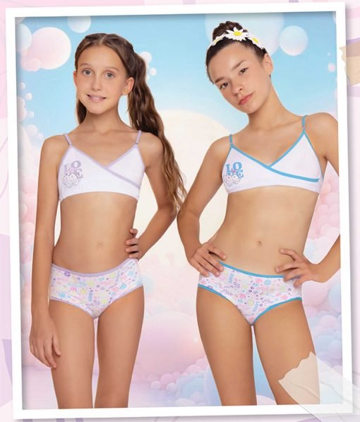 Codigo: 521 -- marey lenceria -- conjunto cruzado algodon con lycra estampado con culotte