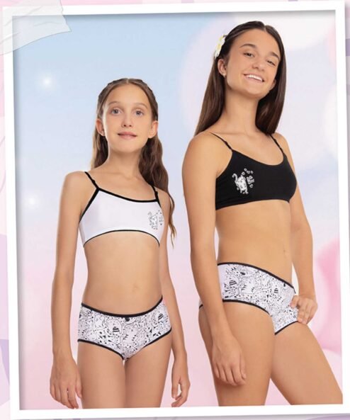 Codigo: 737 -- marey lenceria -- conjunto top algodon con lycra estampado con culotte
