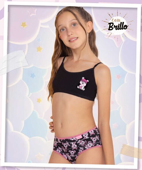 Codigo: 746 -- marey lenceria -- conjunto top algodon con lycra estampado con culotte