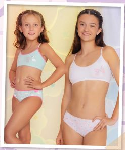 Codigo: 752 -- marey lenceria -- conjunto top algodon con lycra estampado con bombacha