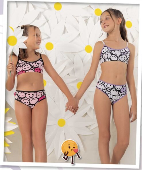 Codigo: 760 -- marey lenceria -- conjunto top algodon con lycra estampado con bombacha