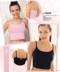 Codigo: 11000 -- marey lingerie -- Top algodon con lycra LISAS