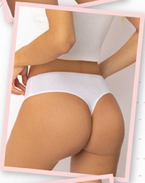 Codigo: 304 -- marey lingerie -- PACK X 3 culotte less algodon con lycra "WHITE/BLACK/GREY"
