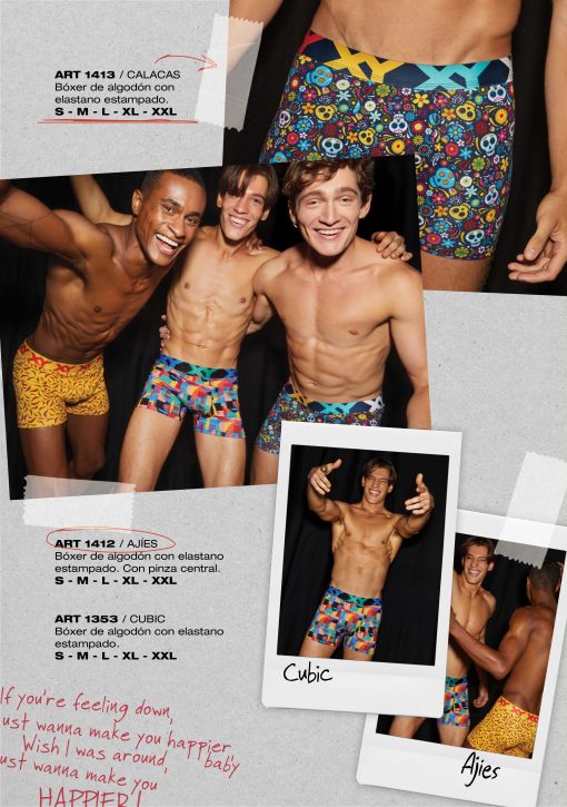 Codigo: 1413 -- boxer xy -- Bóxer de algodón con elastano estampado.