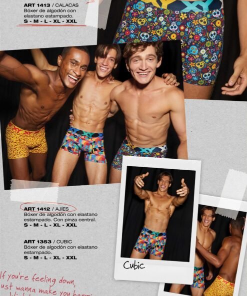 Codigo: 1413 -- boxer xy -- Bóxer de algodón con elastano estampado.