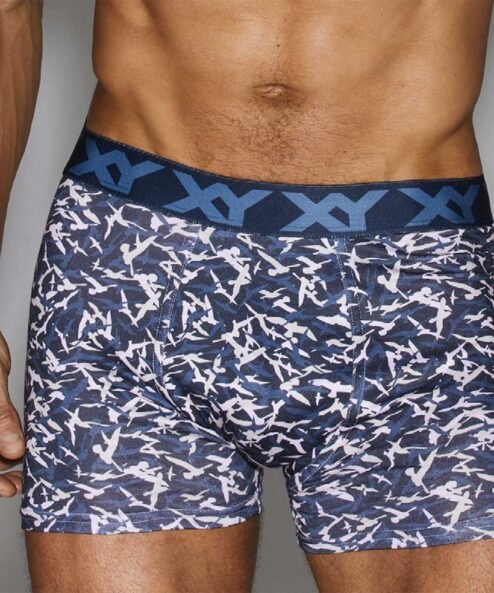 Codigo: 1441 -- boxer xy -- Bóxer de algodón con elastano estampado. Con pinza central.