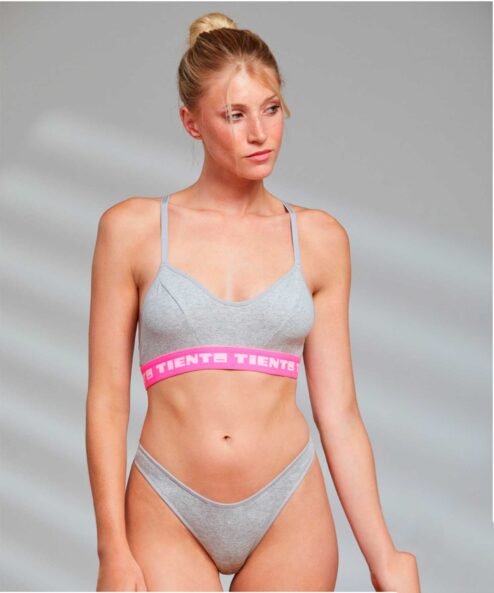 Codigo: 406 -- tiento ropa interior -- Conjunto top deportivo y cola less de algodón lycra