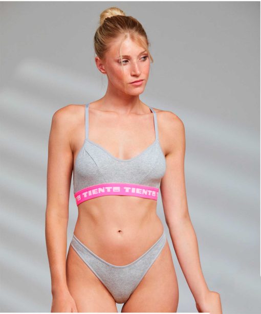 Codigo: 406 -- tiento ropa interior -- Conjunto top deportivo y cola less de algodón lycra