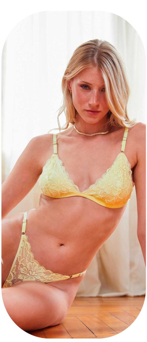 Codigo: 819 -- tiento ropa interior -- Conjunto bralette forrado y tanga lessde puntilla - Image 3