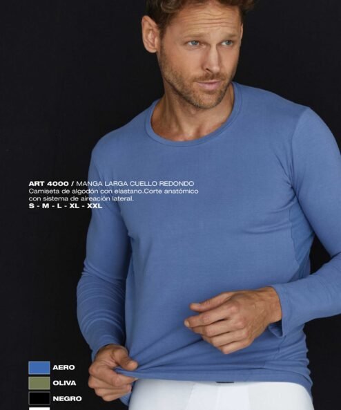 Codigo: 4000 -- boxer xy -- Camiseta de algodón con elastano.Corte anatómico con sistema de aireación lateral.