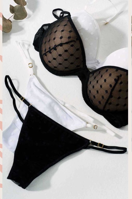 Codigo: 1434/1 -- yamiel ropa interior -- Conjunto soft con arco de microtul y colaless