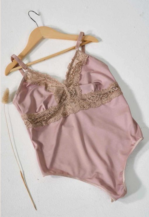 Codigo: 1468 -- yamiel ropa interior -- BODY DE MICROFIBRA CON PUNTILLA Y COLALESS - Image 3