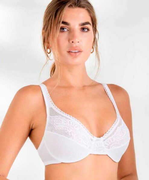 Codigo: 964 -- yamiel ropa interior -- CORPIÑO REDUCTOR CON ARCO DE POLIESTER Y PUNTILLA