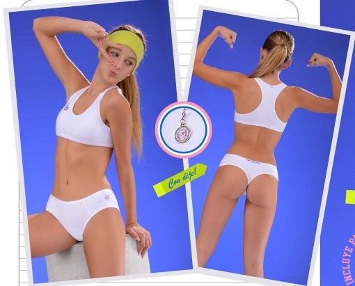 Codigo: 3000 -- coramina school -- Corpiño top deportivo taza doble tela algodon lycra - Image 4