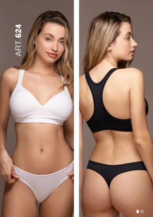 Codigo: 624 -- frashe lenceria -- CONJUNTO DEPORTIVO DE MICROFIBRA BÁSICO CON TAZA TRIÁNGULO Y COLALESS - Image 2