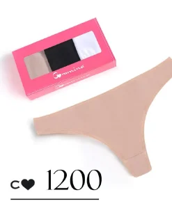 Codigo: 1200 -- coramina lenceria -- PACK X 3 cola less lisa. Algodon lycra.