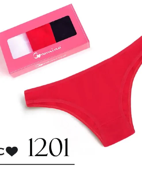 Codigo: 1201 -- coramina lenceria -- PACK X 3 vedetina lisa. Algodon lycra.