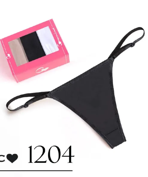 Codigo: 1204 -- coramina lenceria -- PACK X 3 tirita less regulable lisa. Microfibra.