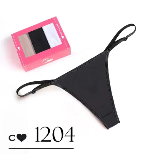 Codigo: 1204 -- coramina lenceria -- PACK X 3 tirita less regulable lisa. Microfibra.