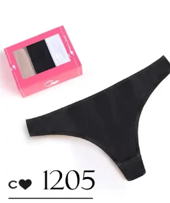 Codigo: 1205 -- coramina lenceria -- PACK X 3 cola less lisa. Microfibra.