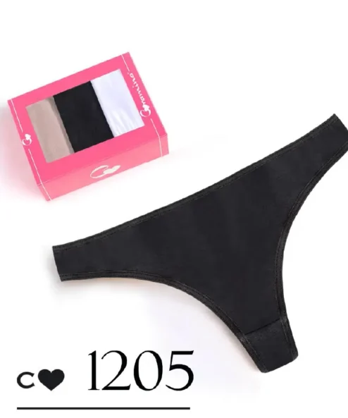 Codigo: 1205 -- coramina lenceria -- PACK X 3 cola less lisa. Microfibra.