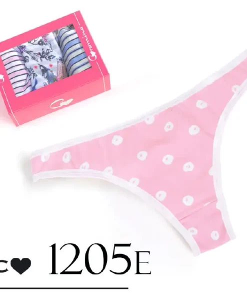 Codigo: 1205E -- coramina lenceria -- PACK X 3 cola less estampada. Microfibra.