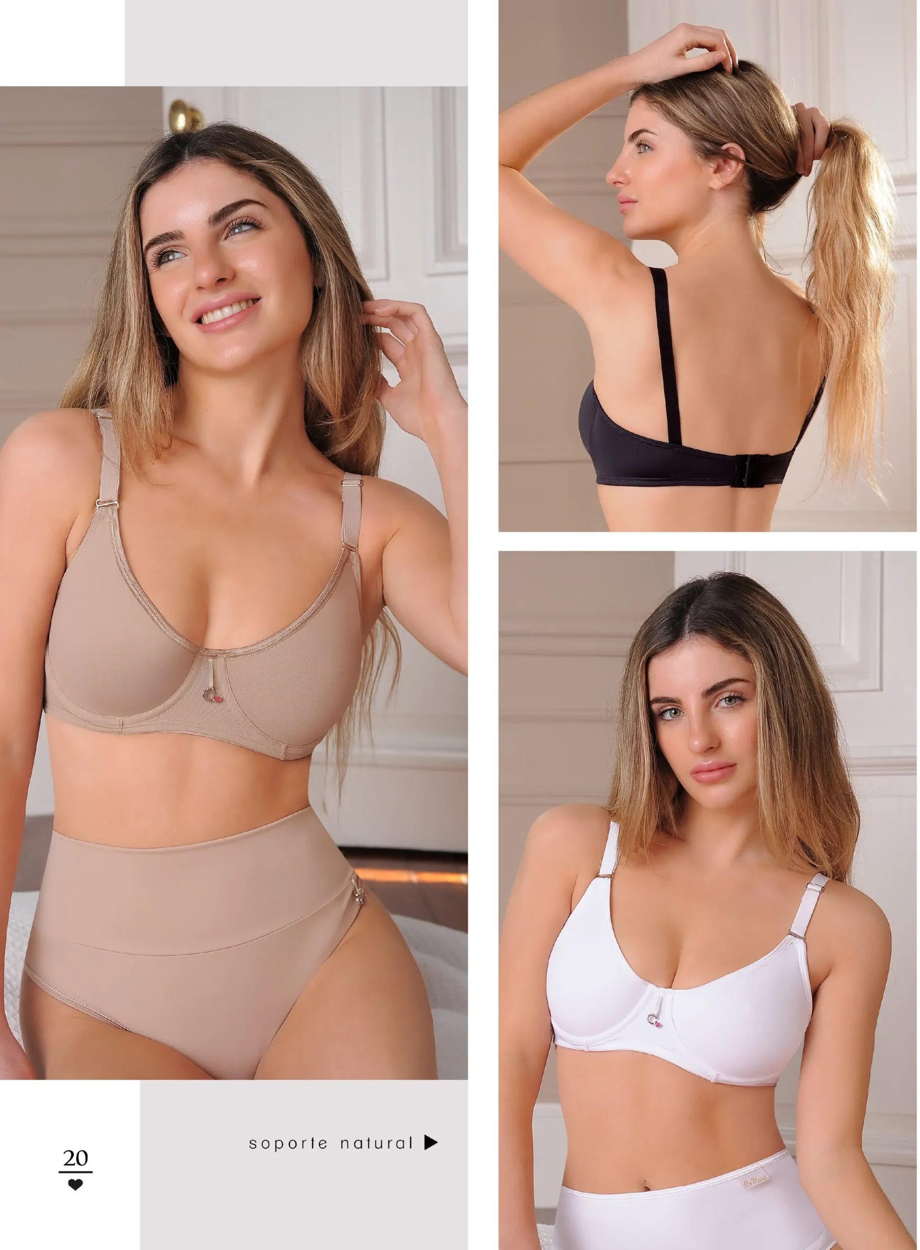 Codigo: 368 -- coramina lenceria -- Corpiño con arco, doble tela sin costura en taza. Microfibra. - Imagen 2