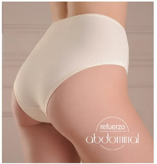 Codigo: 372 -- coramina lenceria -- Tiro corto alta post parto con refuerzo abdominal. Algodon, lycra y power. - Image 2