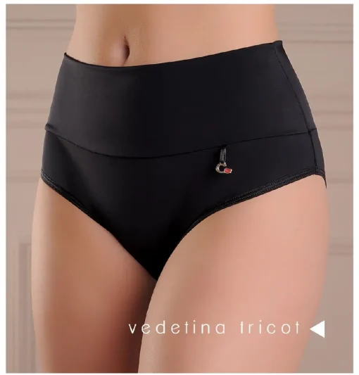 Codigo: 378 -- coramina lenceria -- Bombacha vedetina con cintura ancha doble. Tricot pesado.