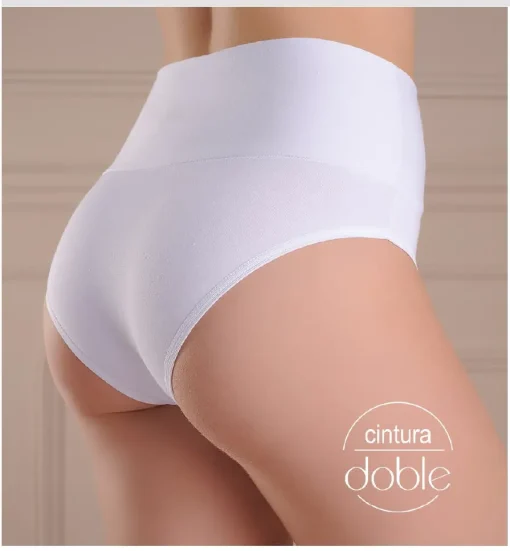 Codigo: 380 -- coramina lenceria -- Vedetina alta con cintura ancha doble tela. Algodon lycra. - Image 2